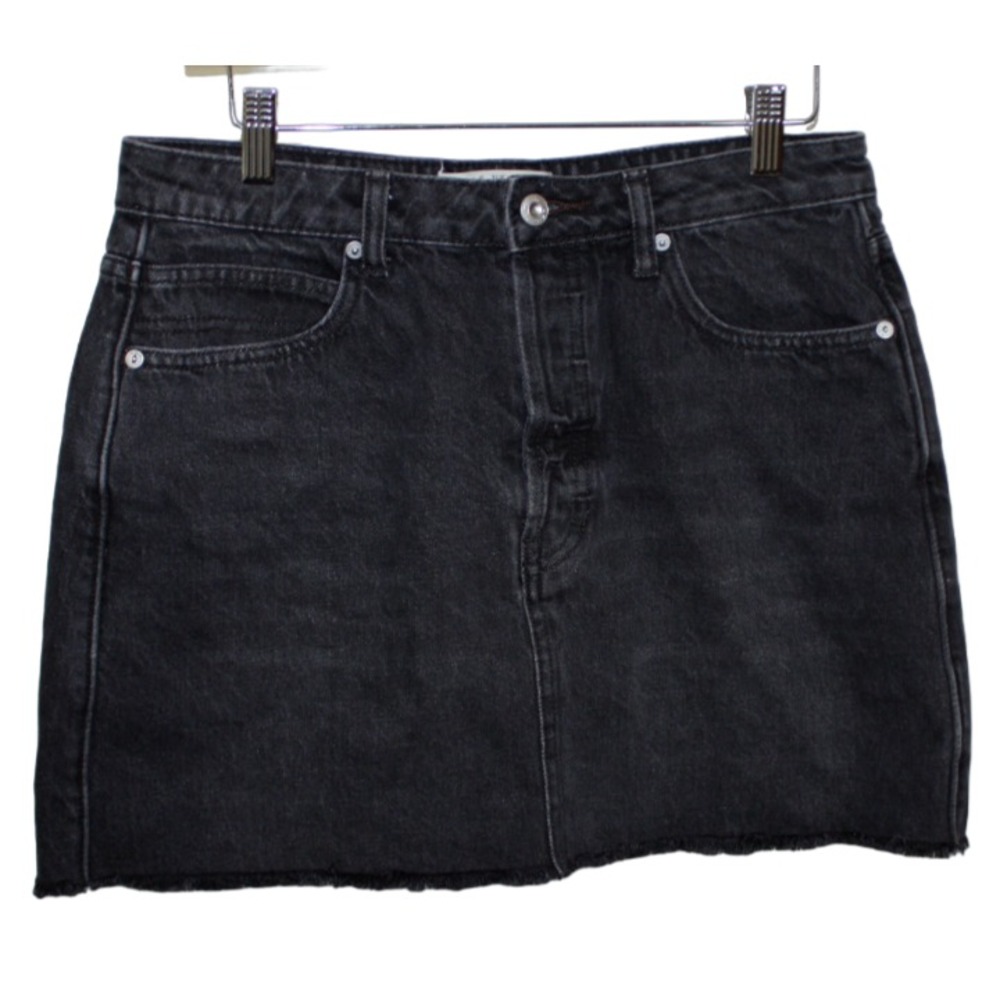 We the Free Skirt Womens 29 Black Mini Distressed Cut off Y2K 90s Goth Grunge
